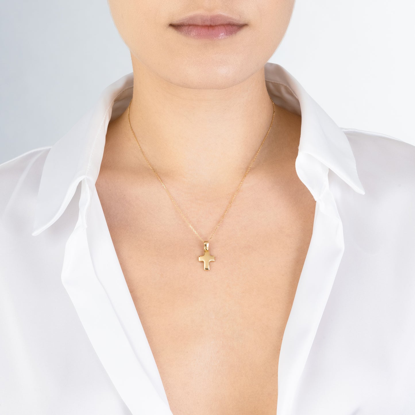 Anhänger Kreuz 14k Gelbgold
