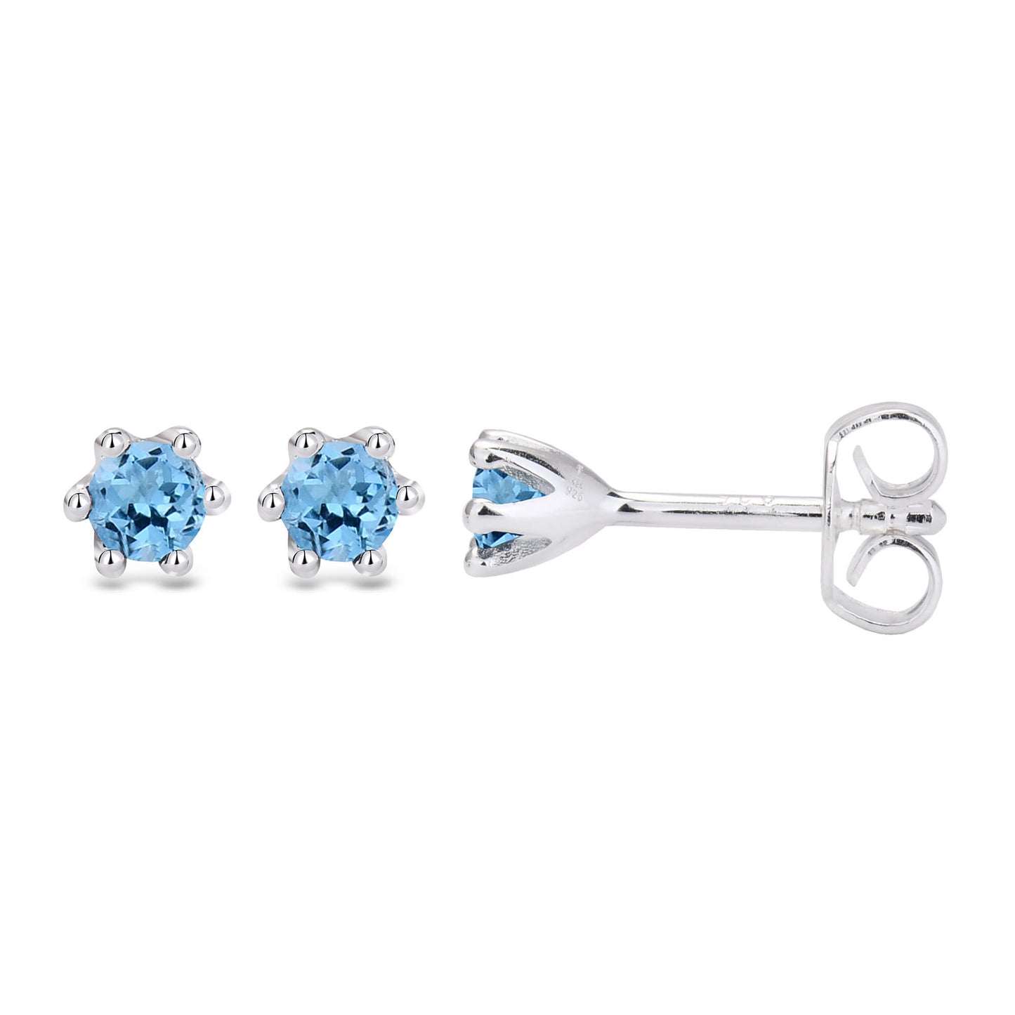 Blau Topas Ohrstecker