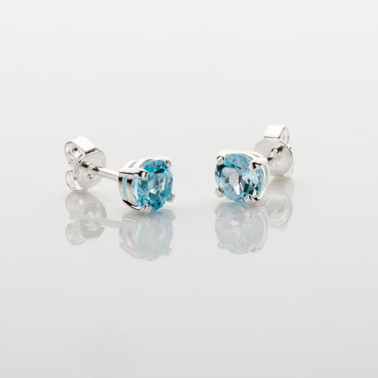 Blau Topas Ohrstecker
