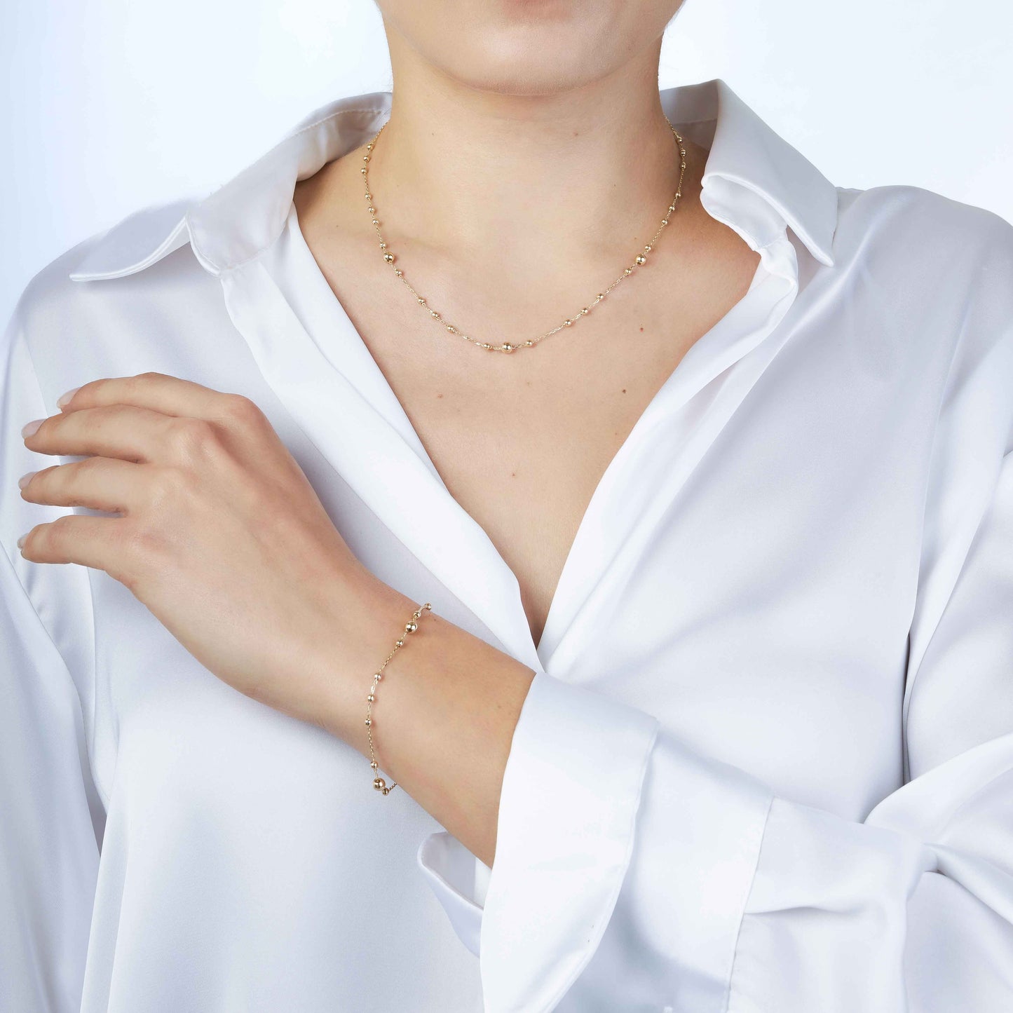 Collier Kugel 14k Gelbgold