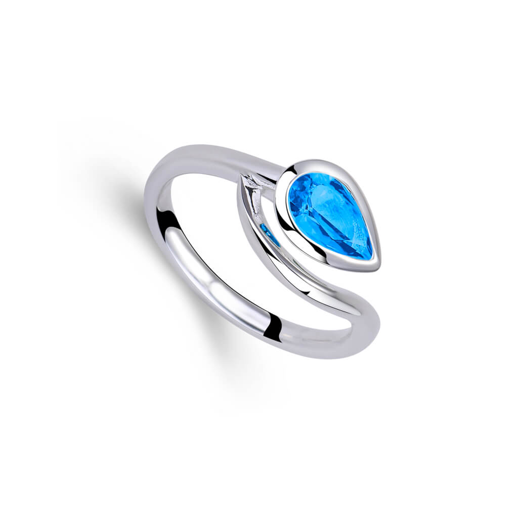 Blau Topas Ring
