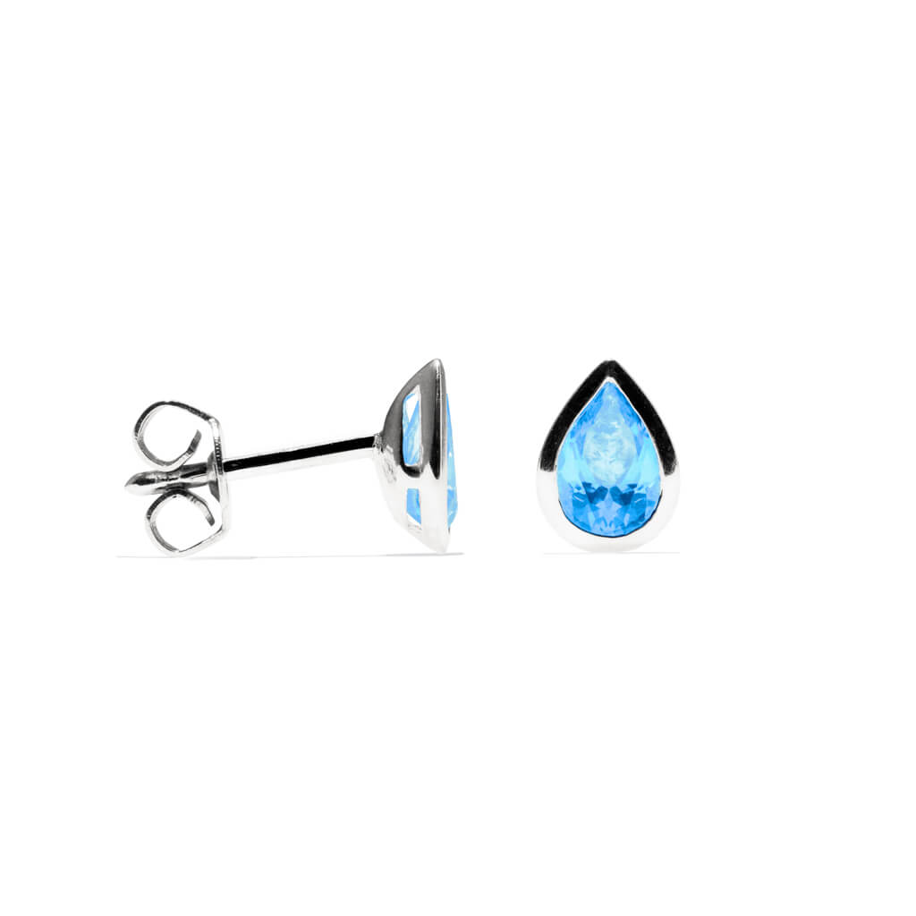 Ocean Blue Ohrstecker Tropfen klein