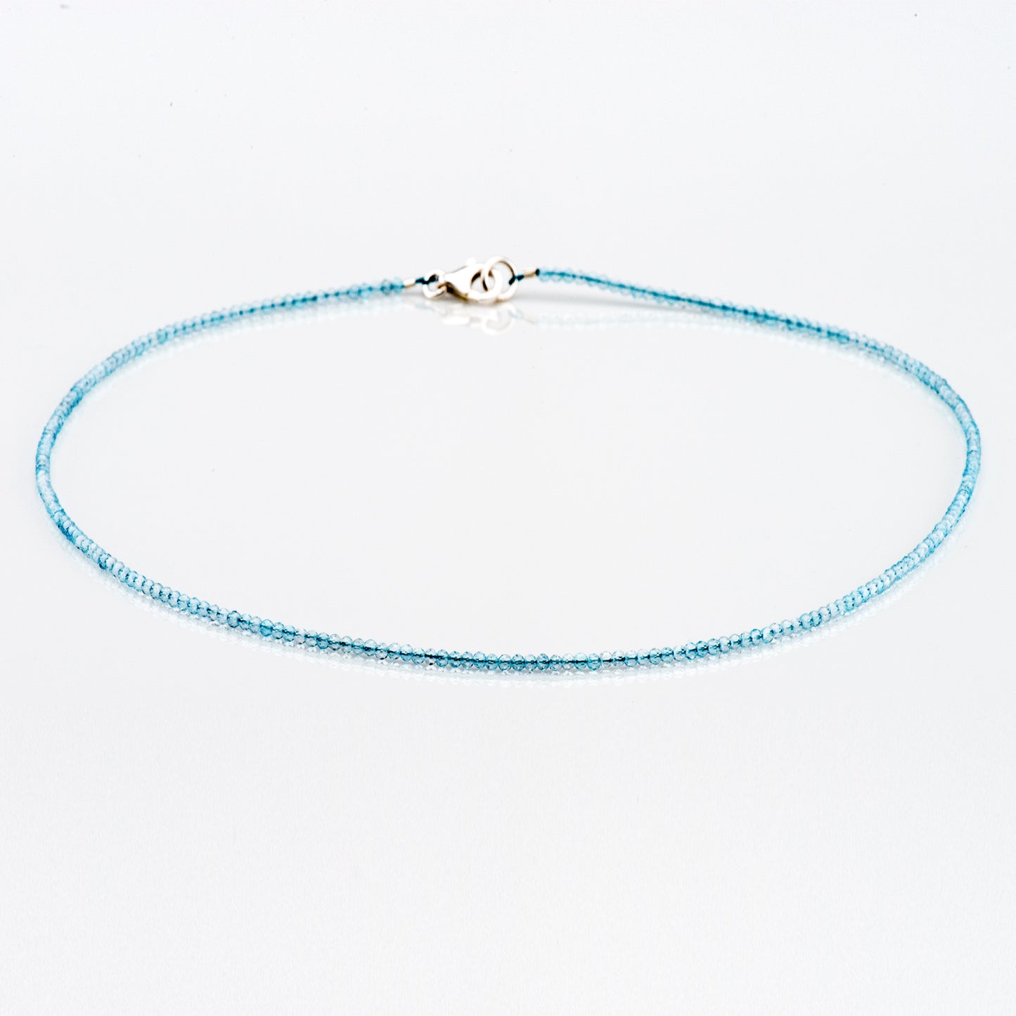 Naturstein Blau Topas Kette