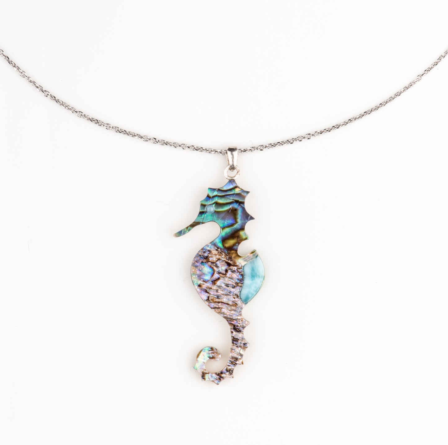 Larimar Collier Seepferdchen