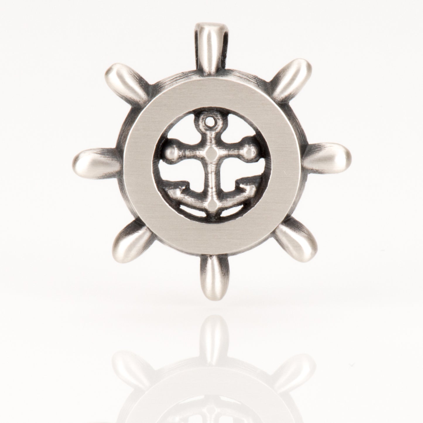 Finnlandschmuck Anhänger Steuerrad mit Anker