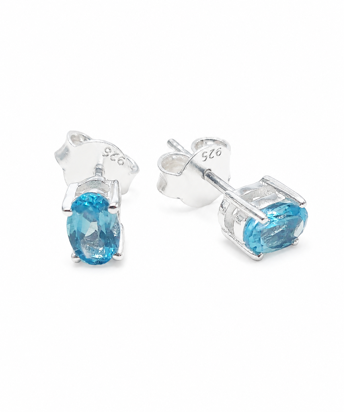 Blau Topas Ohrstecker