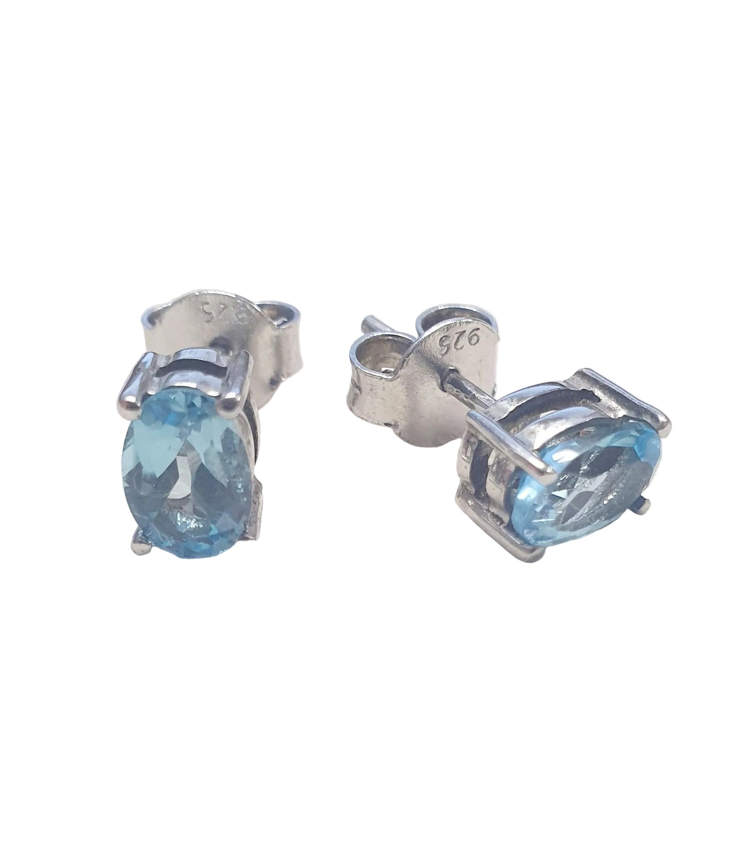 Blau Topas Ohrstecker