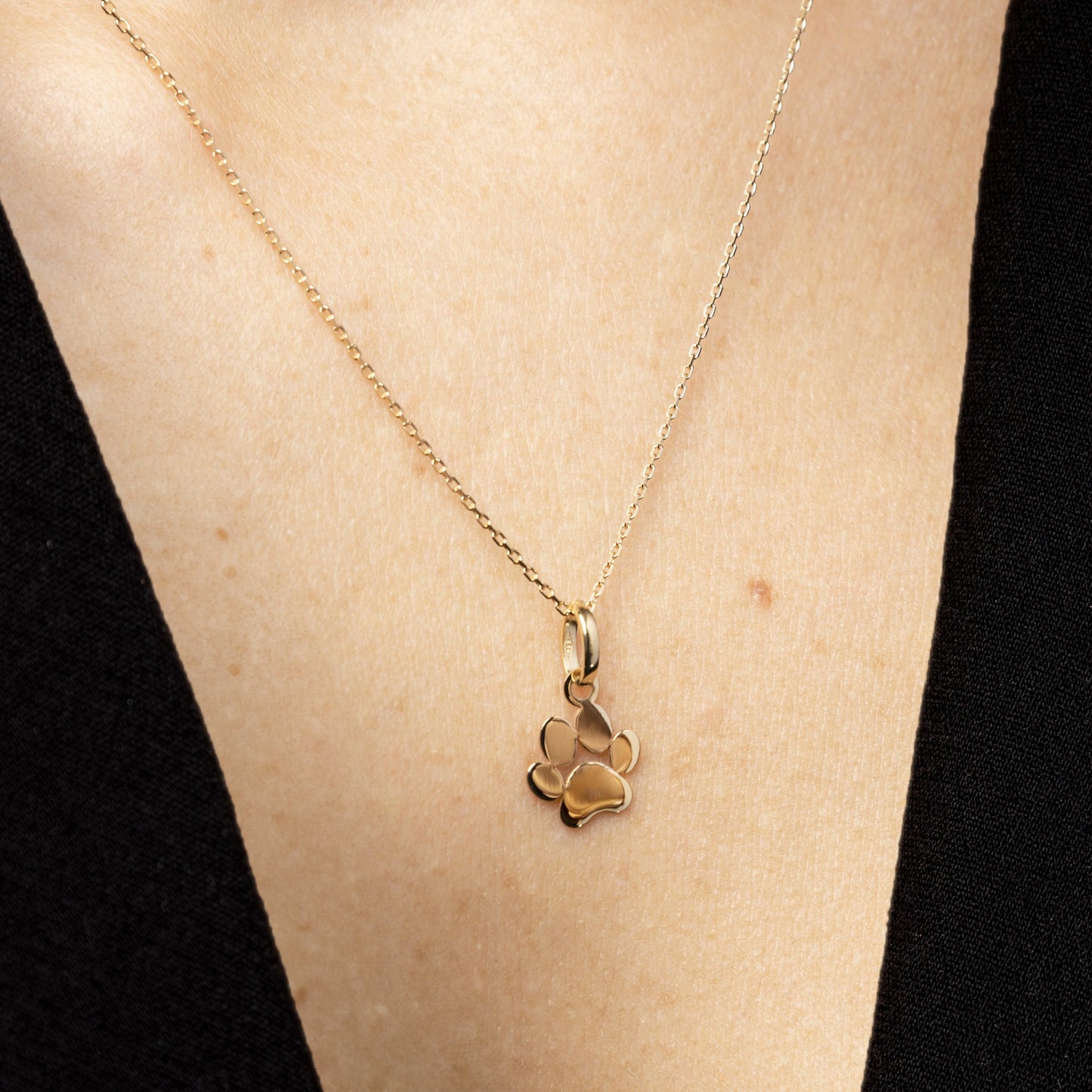 Anhänger Hundepfote 14k Gelbgold