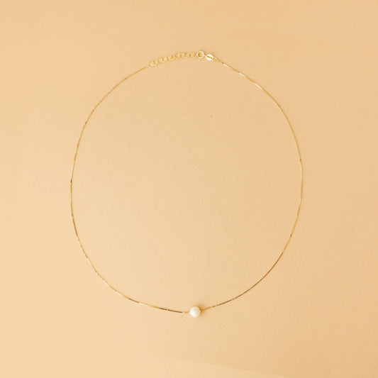 Collier Perle 14k Gelbgold