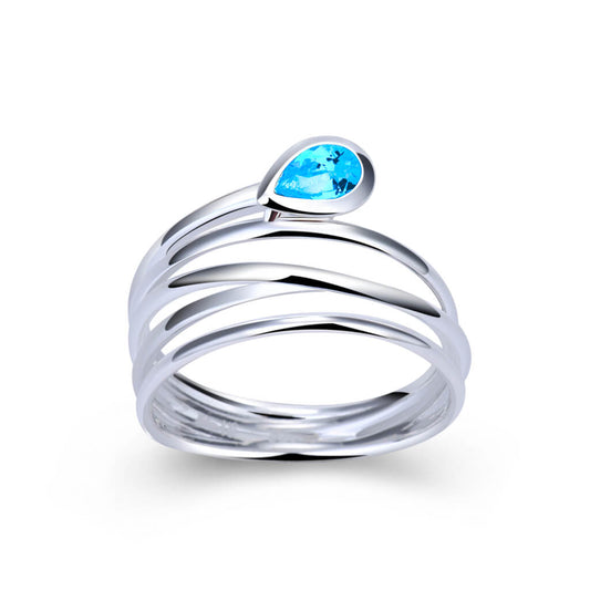 Blau Topas Ring