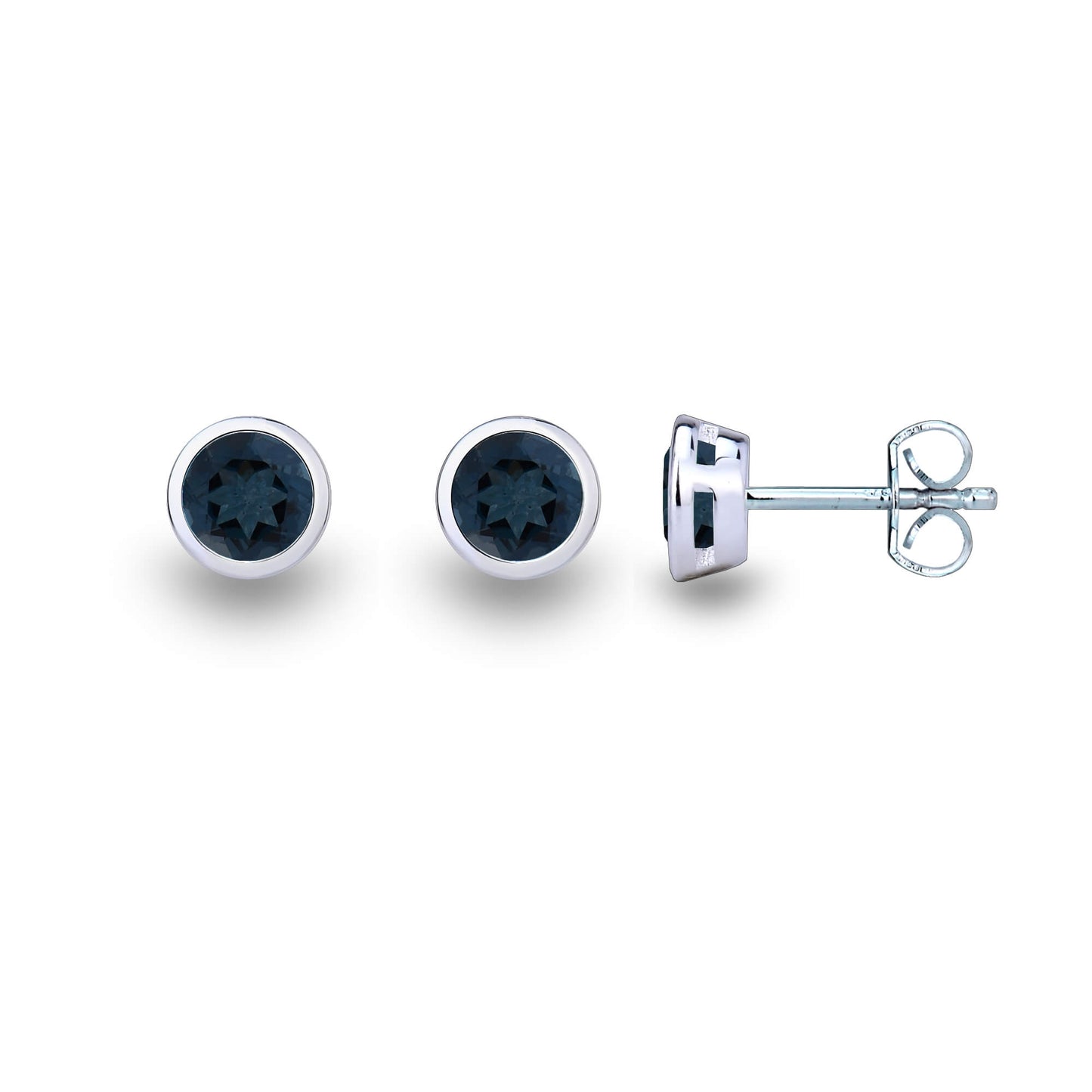 Ocean Blue Ohrstecker rund