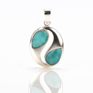 Larimar Anhänger Yin und Yang