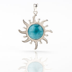 Larimar Anhänger Sonne