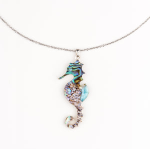 Larimar Collier Seepferdchen